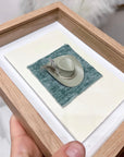 Turquoise 5x7- 3D Western Feathered Hat